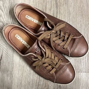 Converse leather low top sneakers Size 5, Brown, Size 5